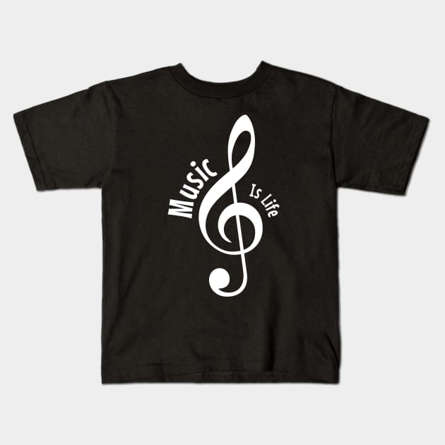 Music is life Kids T-Shirt by Degiab